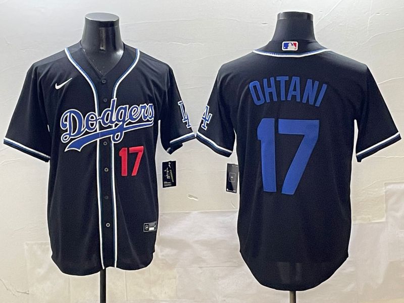 Men 2025 Los Angeles Dodgers #17 Ohtani Black Three generations Fashion Nike MLB Jersey style 23->los angeles dodgers->MLB Jersey
